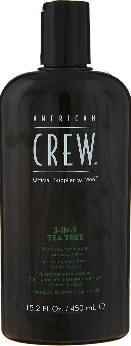 фото American Crew Tea Tree 3-in-1 Средство 3 в 1 Шампунь, Кондиционер и Гель для душа Чайное дерево, 450 мл