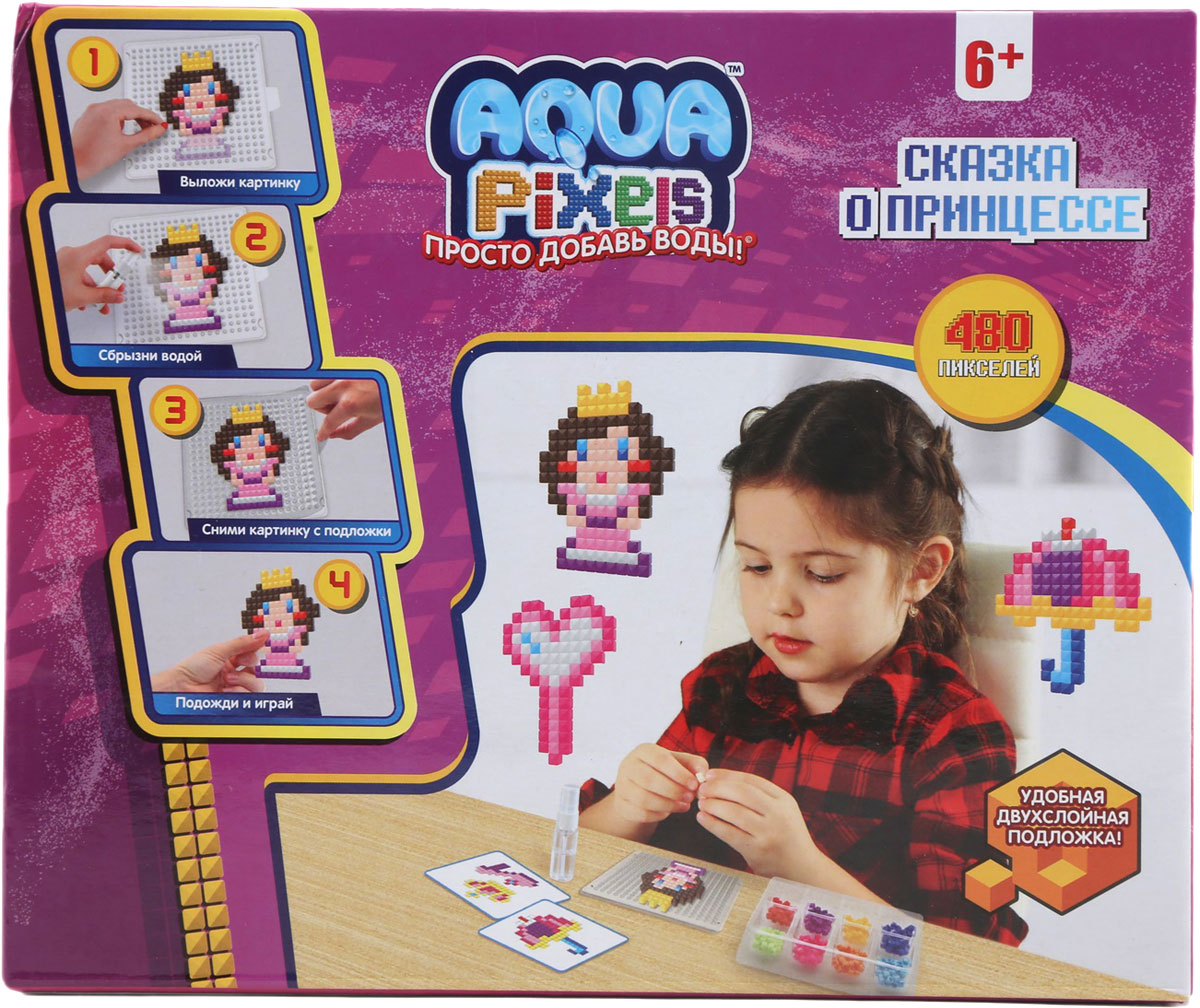 Мозаика 1TOY Aqua Pixels "Сказка о принцессе"