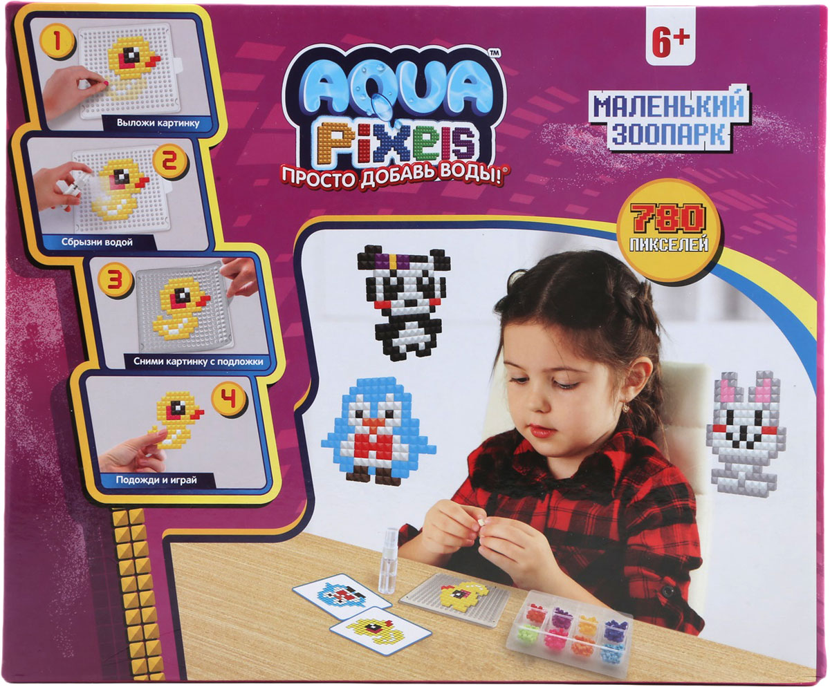 фото Мозаика 1TOY Aqua Pixels "Маленький зоопарк"