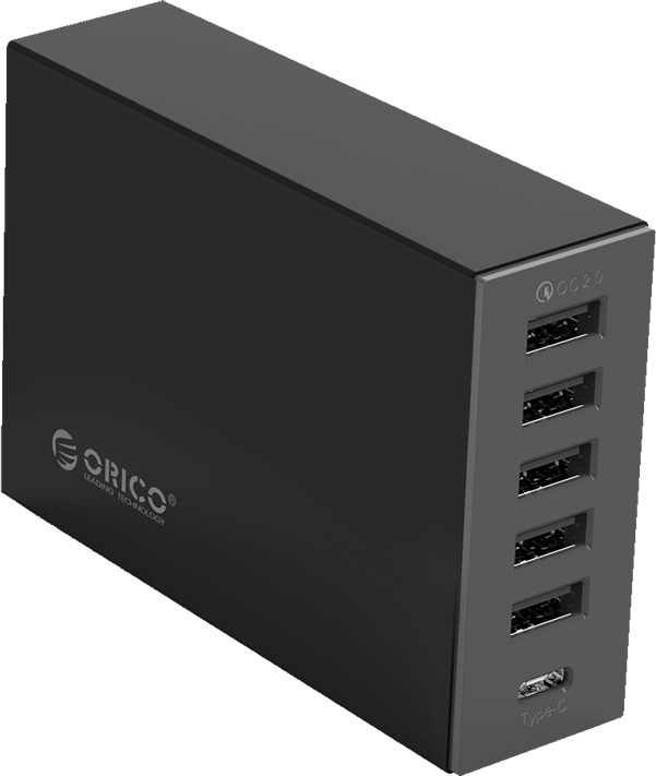 фото Сетевое зарядное устройство Orico QSL-5U, Black