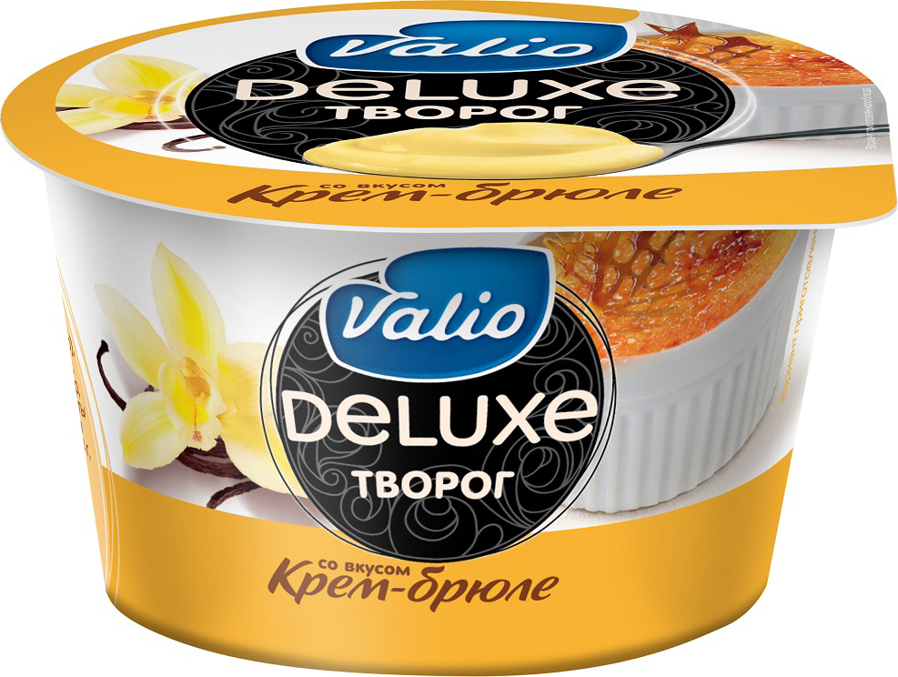 фото Творог со вкусом крем-брюле 3,6% Valio Deluxe, 140 г