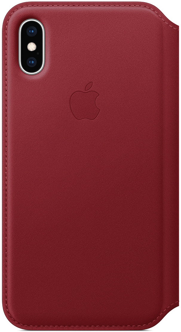 фото Чехол Apple Leather Folio для iPhone XS, Red