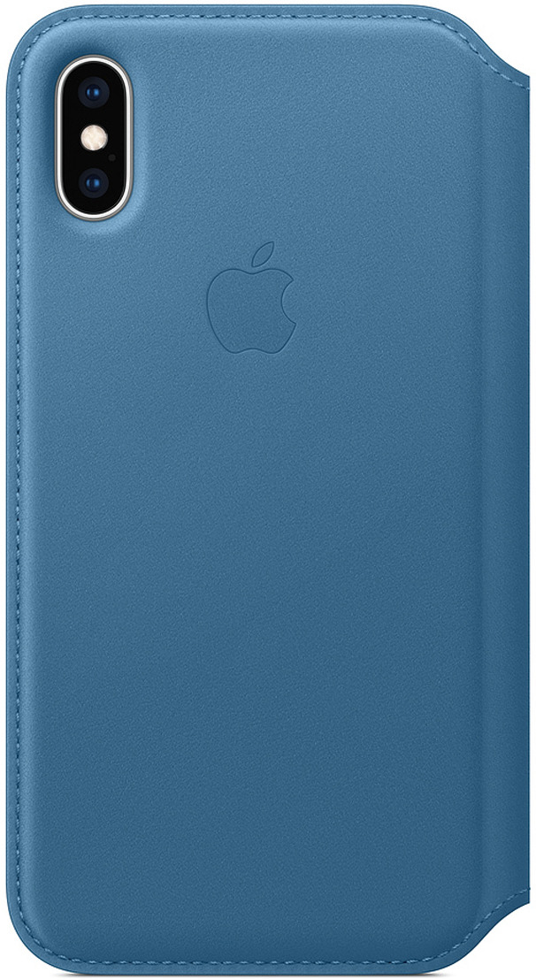 фото Чехол Apple Leather Folio для iPhone XS, Cape Cod Blue