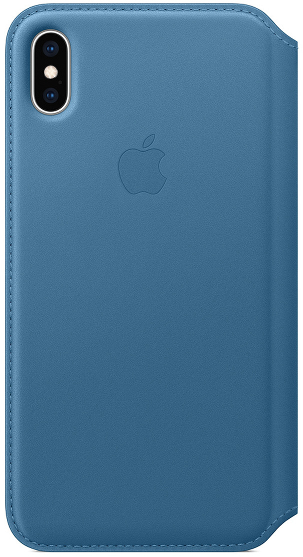 фото Чехол Apple Leather Folio для iPhone XS Max, Cape Cod Blue