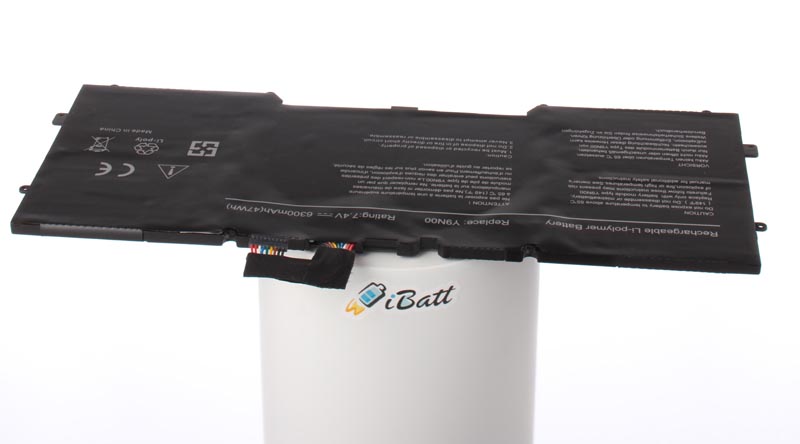 Аккумуляторная батарея iBatt iB-A744 6300 мАч. Совместима с Dell Y9N00, C4K9V, 489XN, WV7G0, PKH18, CS-DEX130NB, 77G21