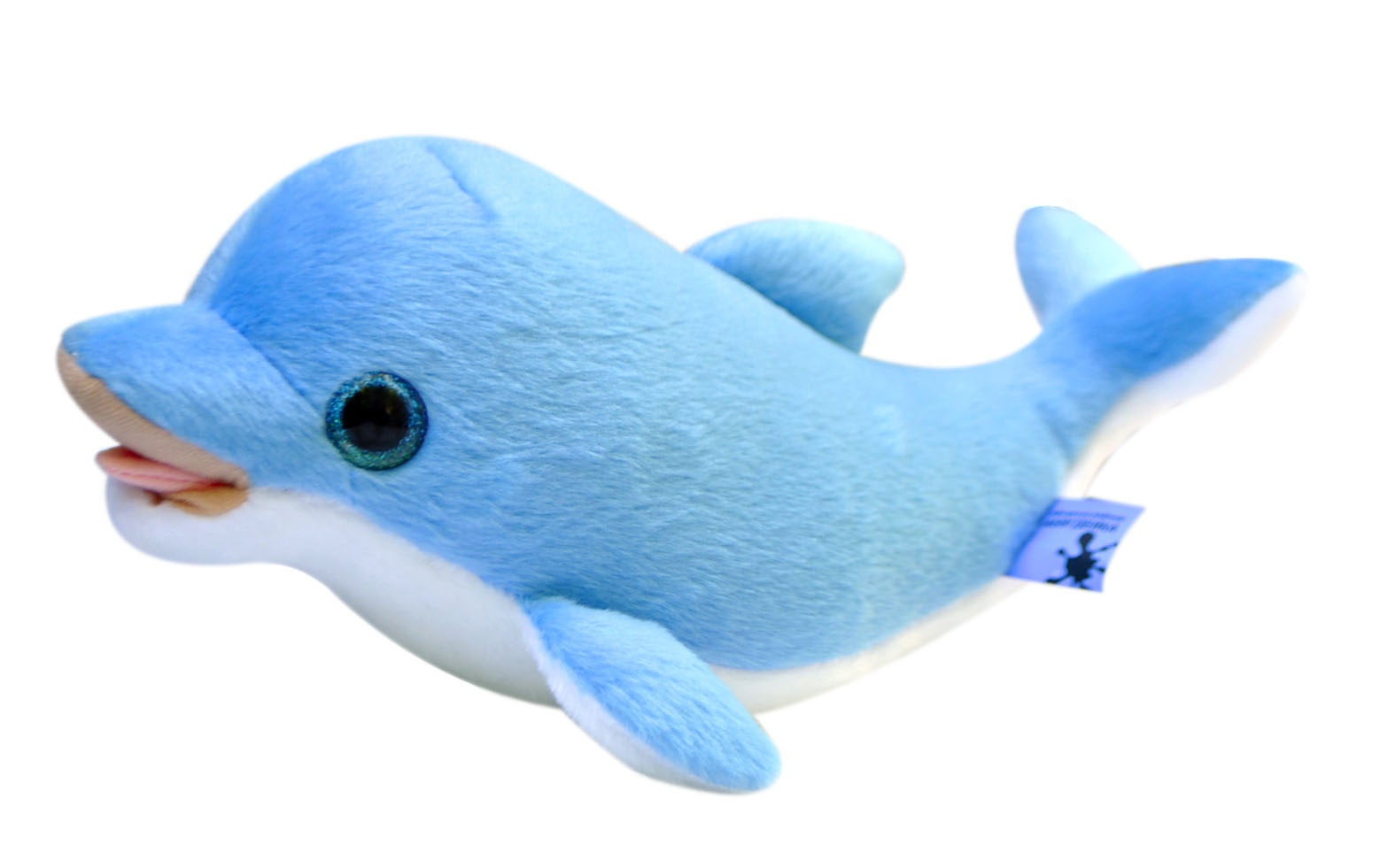 Мягкая игрушка АБВГДЕЙКА Дельфин Скайп, 30 см голубой