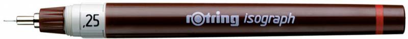Изограф пластиковый Rotring съемный пишущий узел, заправка тушью, цвет: бордовый, 0.25мм Изограф пластиковый Rotring съемный пишущий узел, заправка тушью, цвет: бордовый, 0.25мм