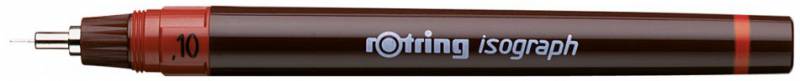 Изограф пластиковый Rotring съемный пишущий узел, заправка тушью, цвет: бордовый, 0.1мм Изограф пластиковый Rotring съемный пишущий узел, заправка тушью, цвет: бордовый, 0.1мм