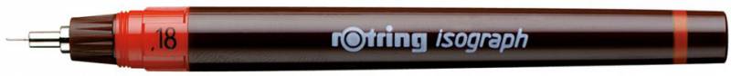 Изограф пластиковый Rotring съемный пишущий узел, заправка тушью, цвет: бордовый, 0.18 мм Изограф пластиковый Rotring съемный пишущий узел, заправка тушью, цвет: бордовый, 0.18 мм