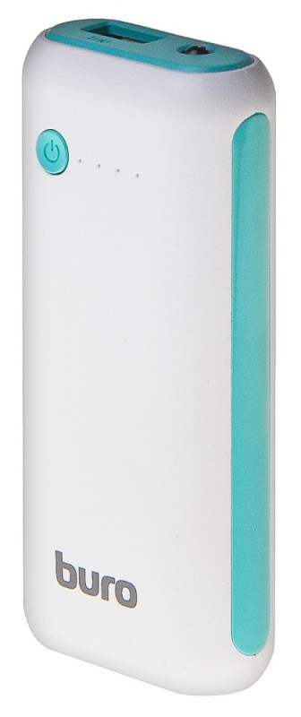 Мобильный аккумулятор Buro RC-5000WB Li-Ion 5000mAh 1A 1xUSB, цвет: белый, голубой