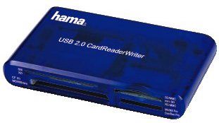 фото Устройство чтения карт памяти Hama H-55348 USB2.0, 00055348, синий