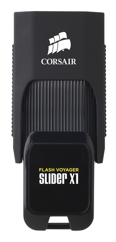 фото USB-накопитель Corsair Flash Voyager Slider X1 16GB, CMFSL3X1-16GB, black