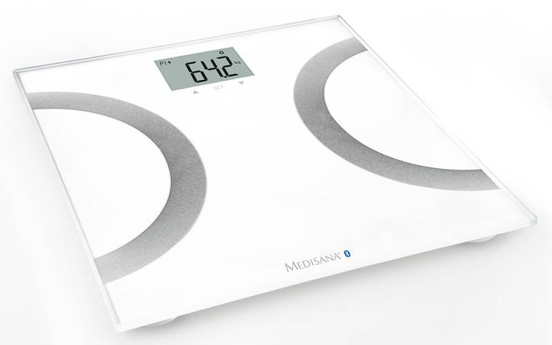 Весы напольные Medisana BS 445 Connect, электронные, до 180 кг, цвет белый/серебристый