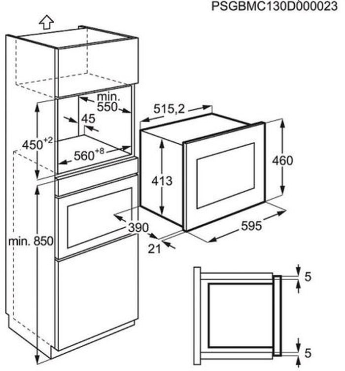 фото Микроволновая печь Zanussi ZSG25249XA, 900Вт, встраиваемая, цвет серебристый