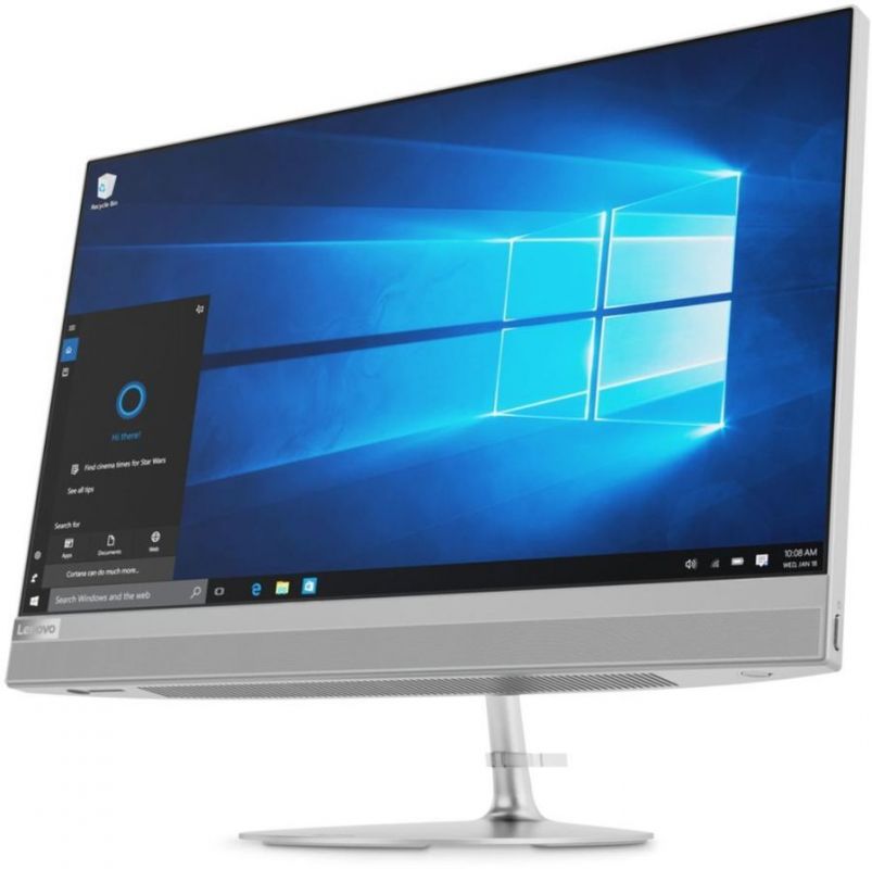 фото Моноблок Lenovo IdeaCentre 520-24ICB 23.8" Full HD i5 8400T (1.7)/8Gb/1Tb 7.2k/SSD128Gb/530 2Gb/Windows 10/GbitEth/WiFi/BT/клавиатура/мышь/Cam/серебристый 1920x1080