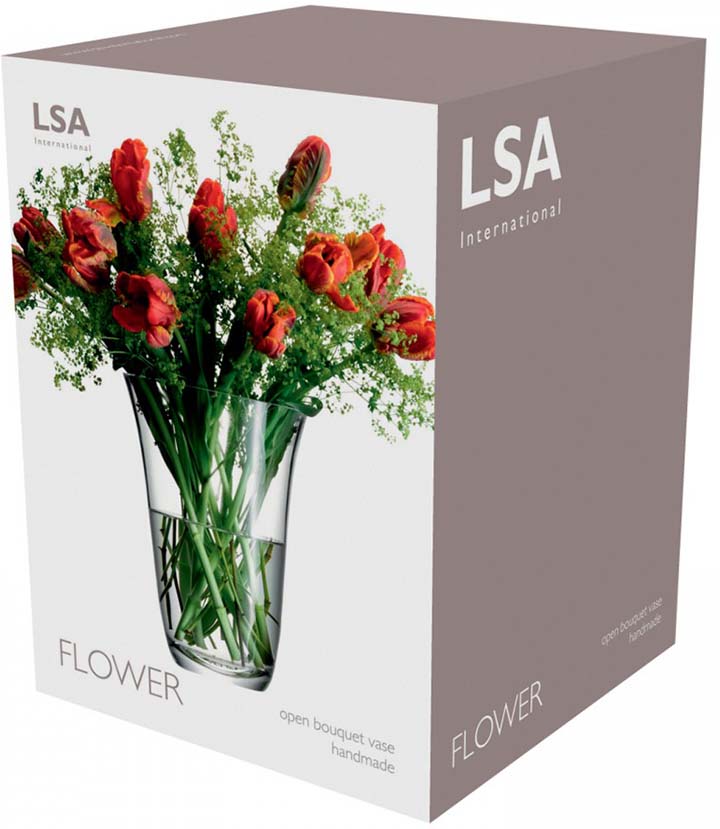 фото Ваза LSA International Flower, цвет: прозрачный, высота 23 см