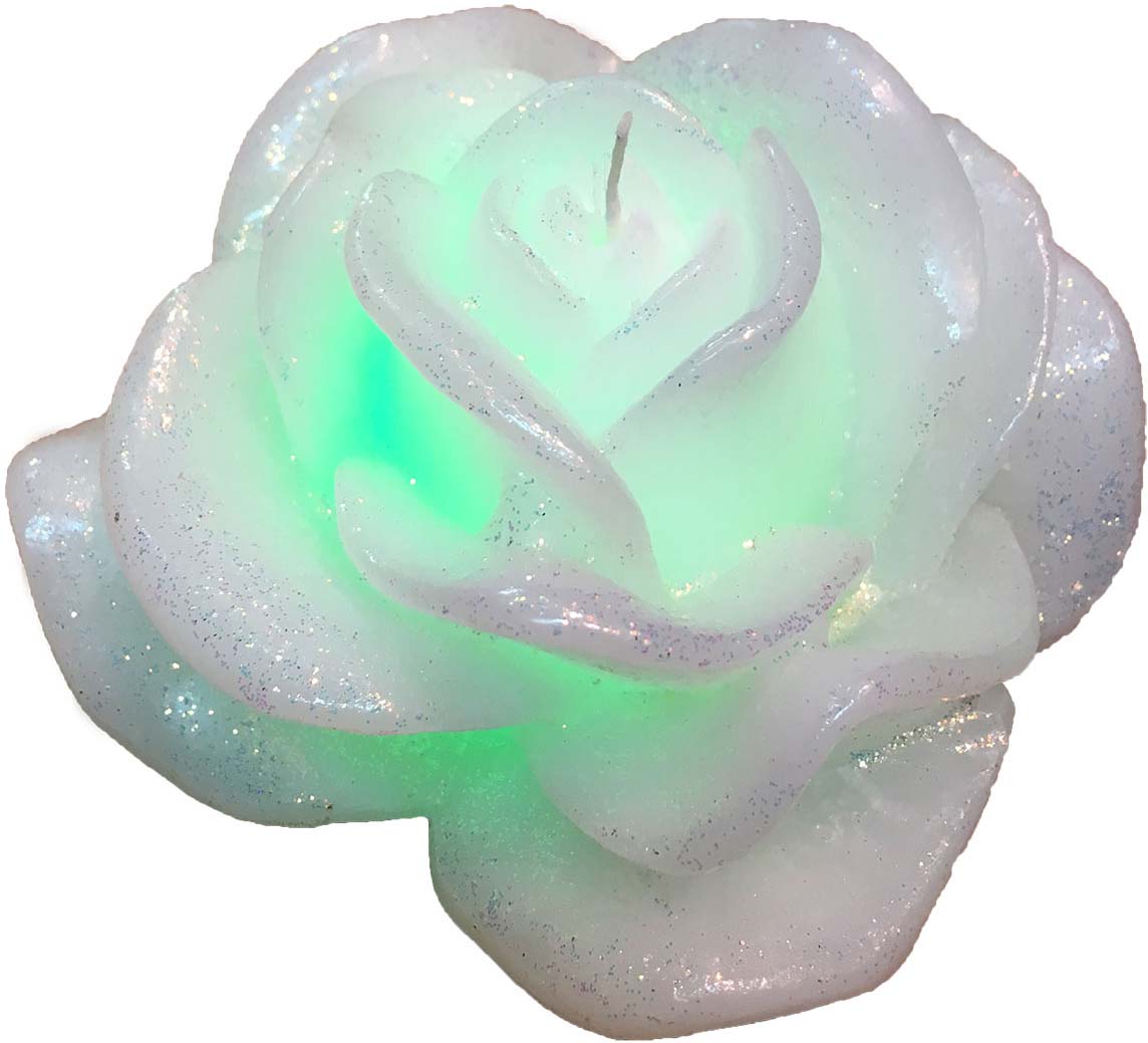 фото Свеча декоративная Мир свечей "Райская роза", цвет: белый, высота 7 см