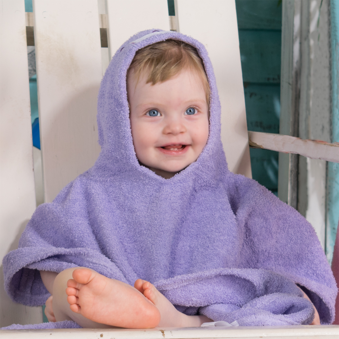 фото Полотенце детское BabyBunny Полотенце пончо - Принцесса, лиловое, фиолетовый