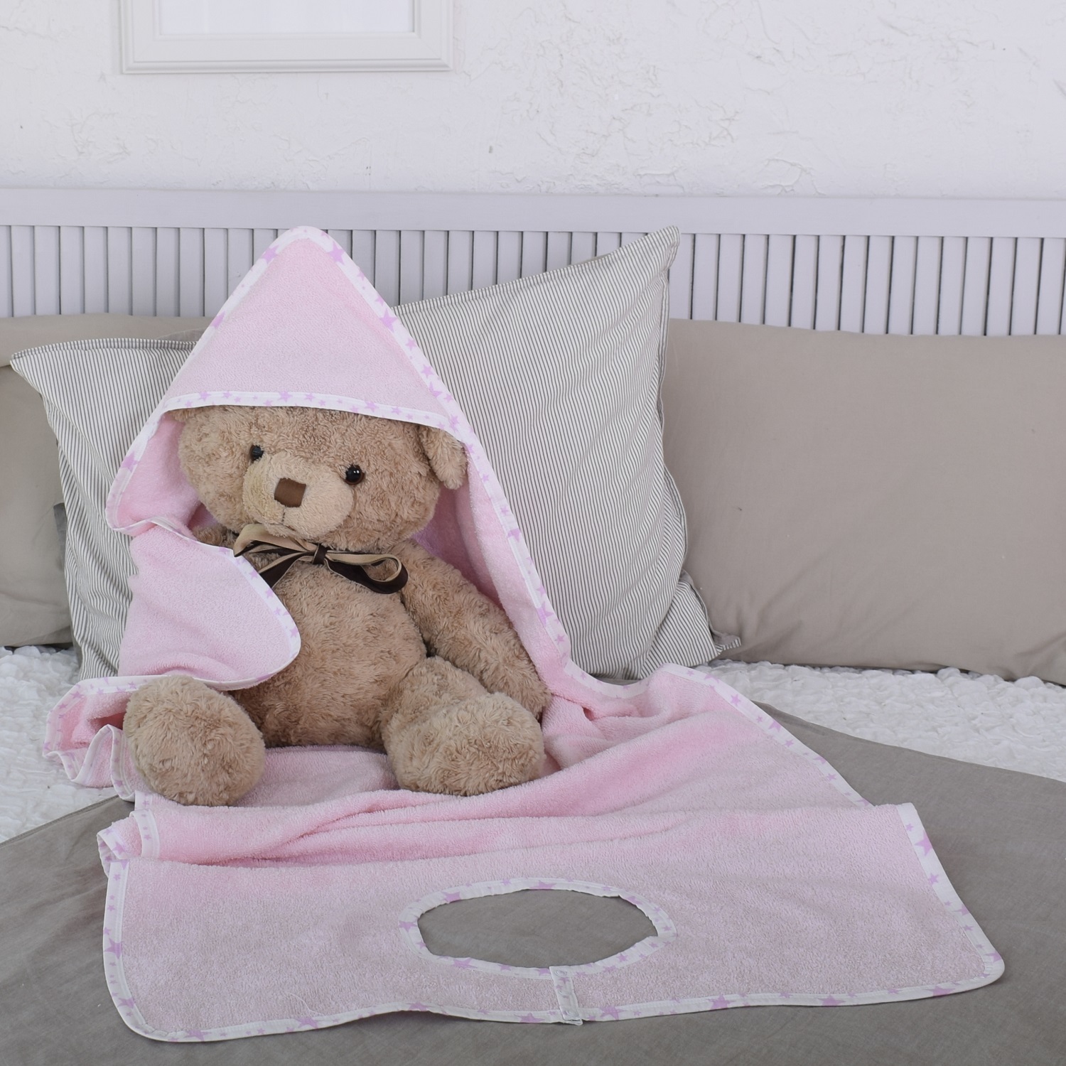 Полотенце фартук BabyBunny, цвет:розовый, 70х140 см.