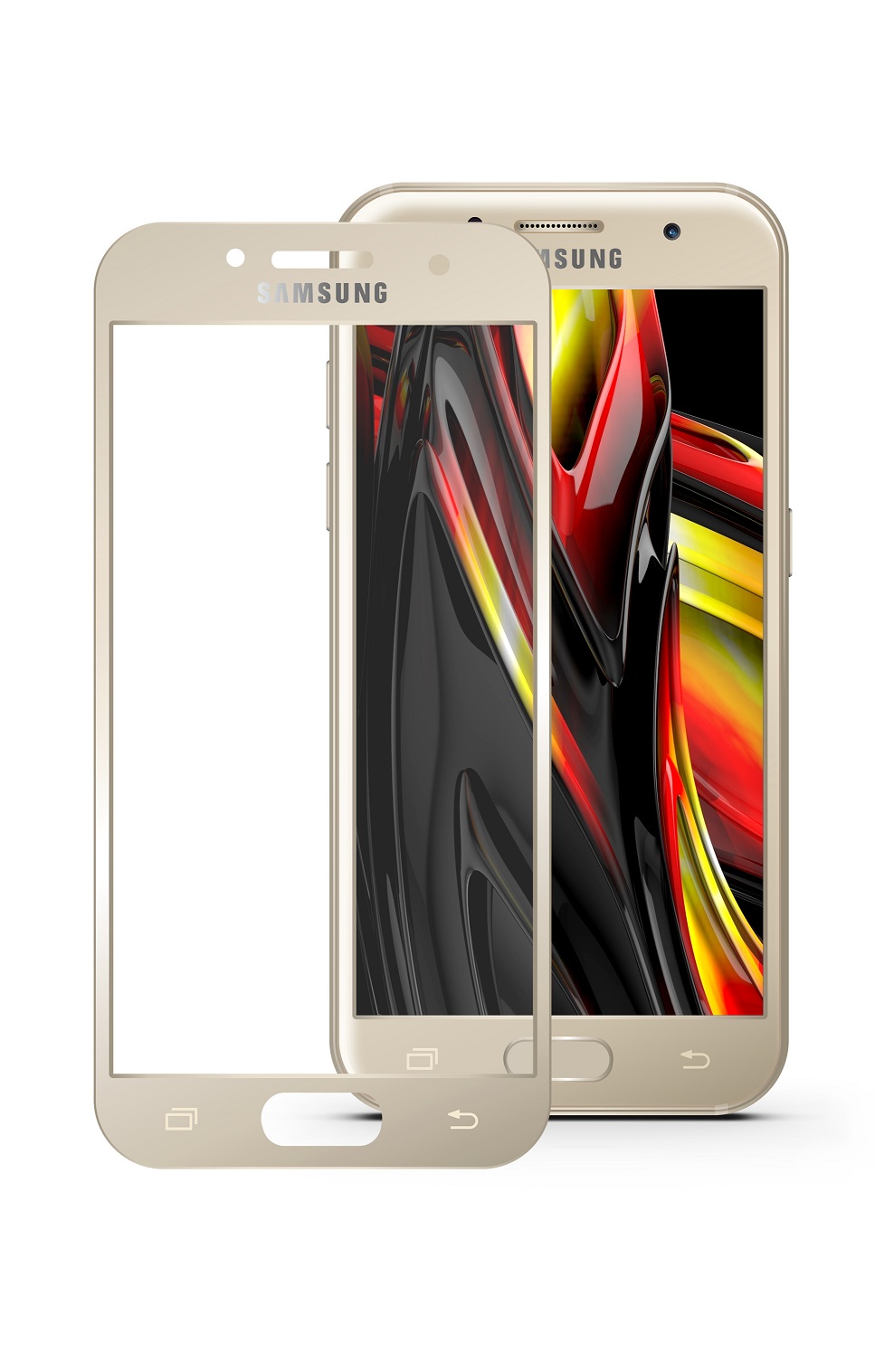 фото Защитное стекло Mobius Samsung A7 2017, золотой