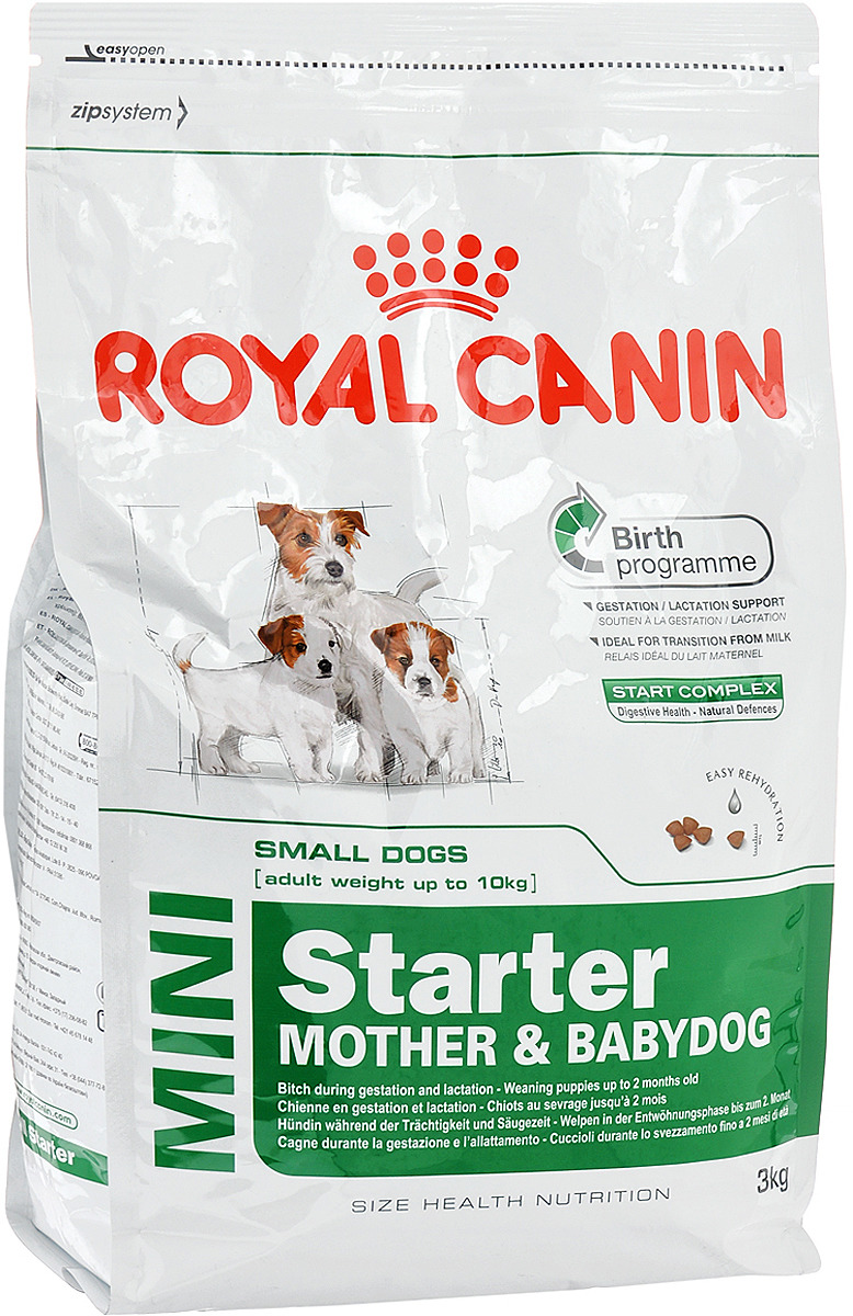 фото Корм сухой Royal Canin "Mini Starter", для щенков и кормящих собак мелких пород, 3 кг