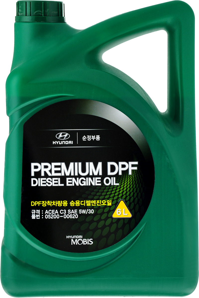 фото Масло моторное Hyundai / KIA "Premium DPF Diesel", синтетическое, класс вязкости 5W30, 6 л Hyundai mobis