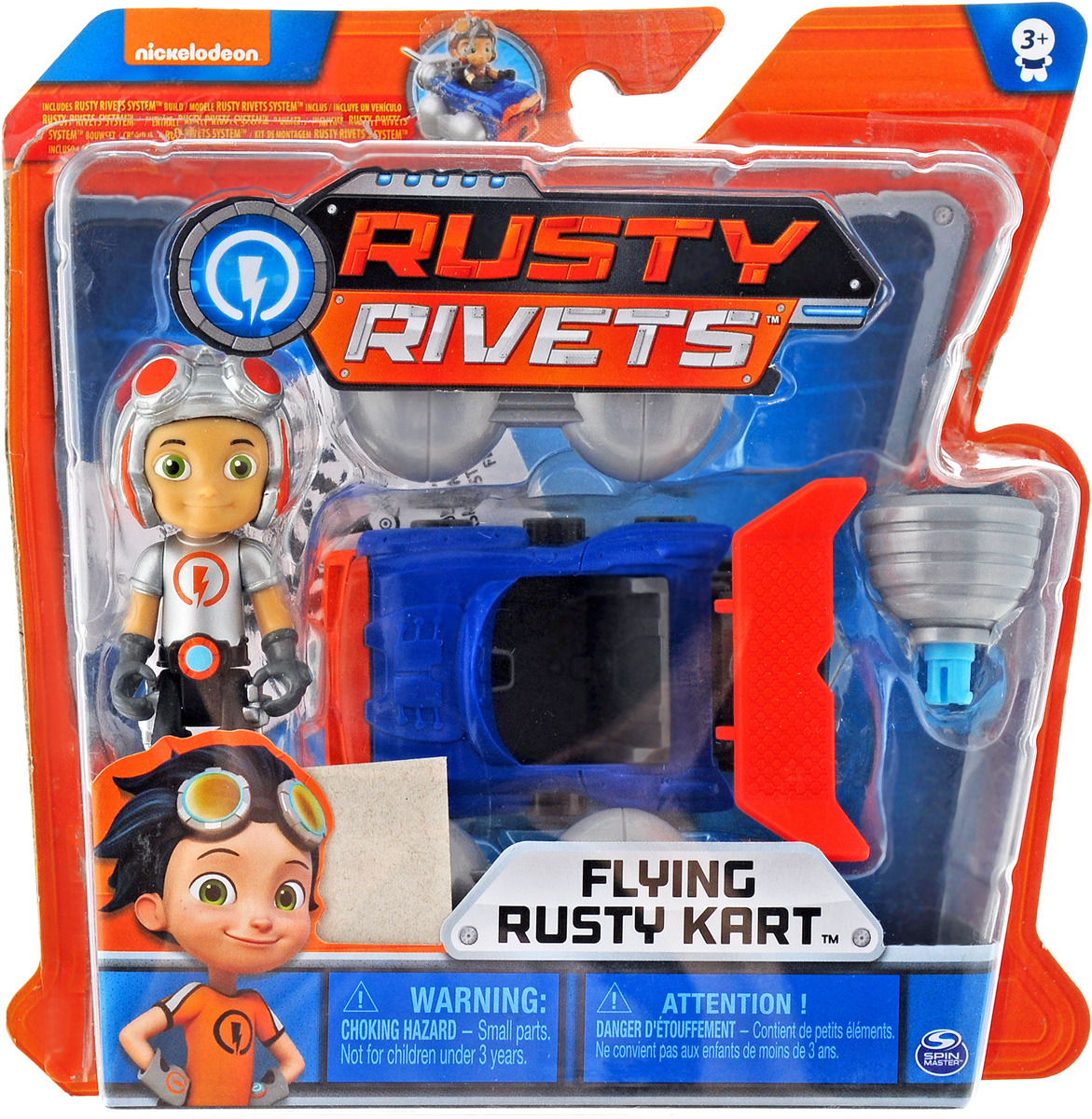 фото Строительный набор Rusty Rivets, маленький, с фигуркой героя Flying Rusty kart