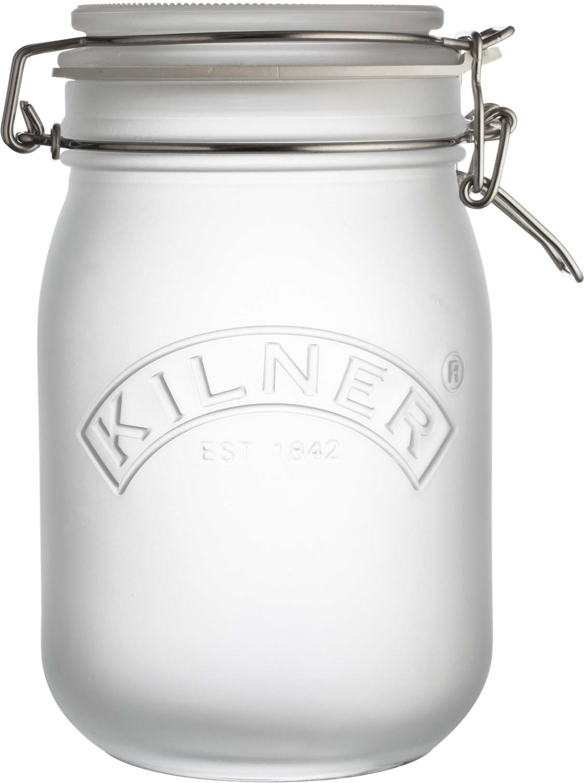 фото Банка для хранения Kilner Clip Top Colored, цвет: белый, 1 л