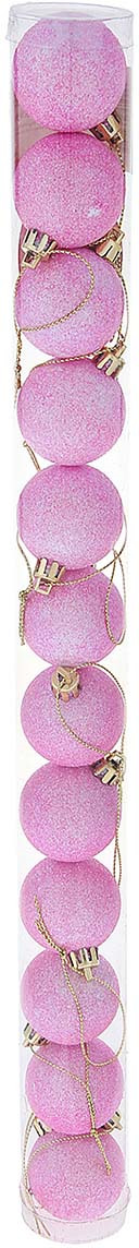 фото Набор елочных шаров "Розовый блеск", цвет: розовый, диаметр 4 см, 12 шт Зимнее волшебство