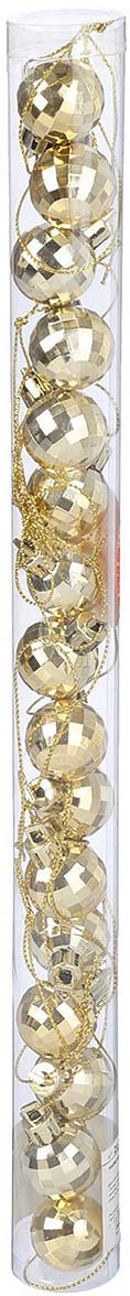 фото Набор елочных шаров, цвет: золотой, диаметр 2,5 см, 16 шт Зимнее волшебство