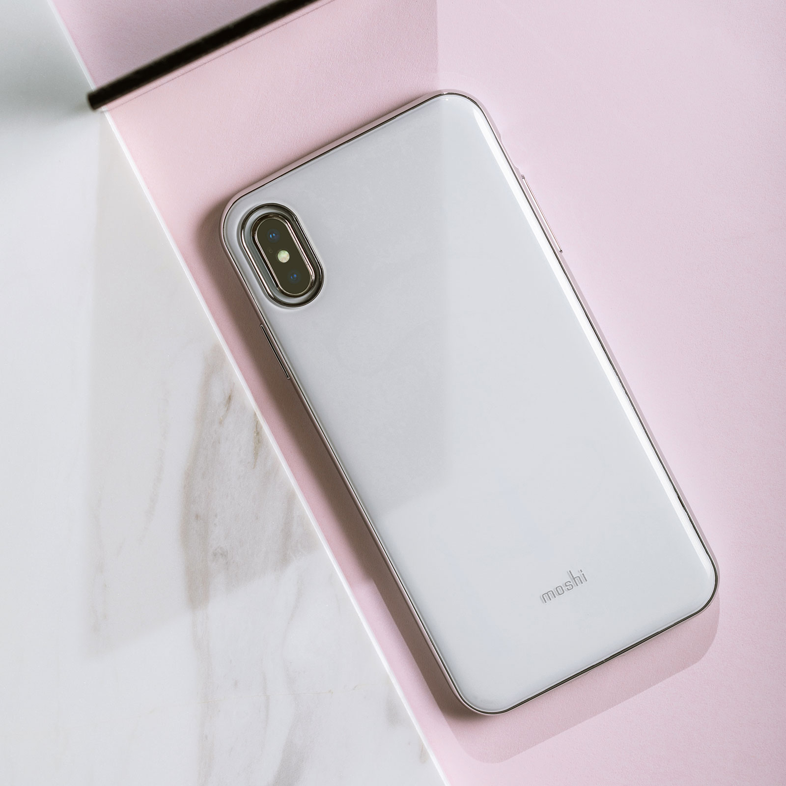 фото Клип-кейс Moshi iGlaze для iPhone XS Max Pearl White