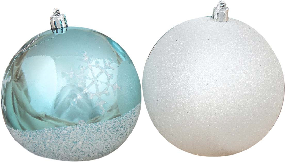 фото Набор елочных шаров "Снег", цвет: разноцветный, диаметр 10 см, 4 шт Зимнее волшебство