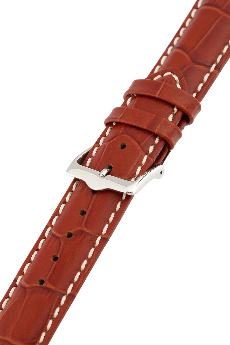 фото Ремешок для часов мужской Signature, цвет: коричневый, ширина 22 мм, длина 18 см. 95398