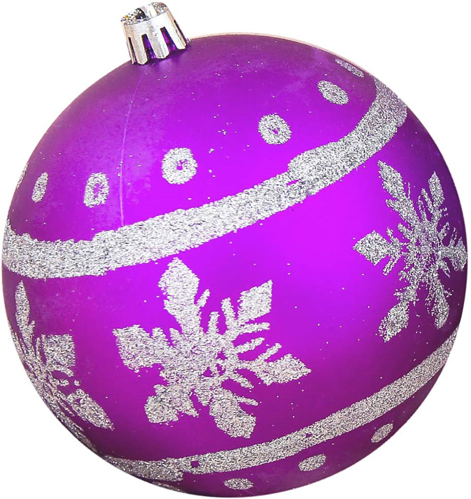 фото Набор елочных шаров "Парад снежинок", цвет: фиолетовый, диаметр 10 см, 2 шт Зимнее волшебство