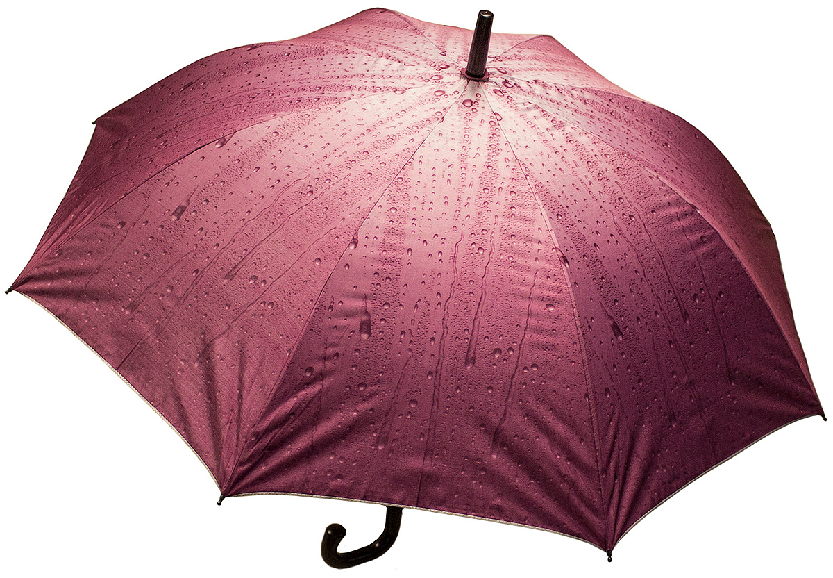 фото Зонт женский Эврика "Дождь", полуавтомат, цвет: красный. 99009