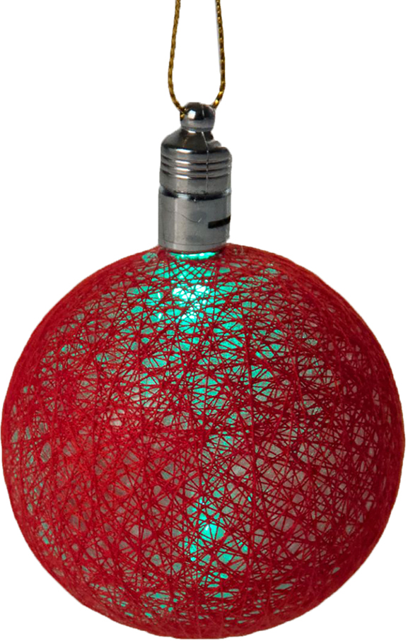 фото Ёлочная игрушка Luazon Lighting "Елочный шар", с подсветкой, 5 х 11 х 14 см. 2361524