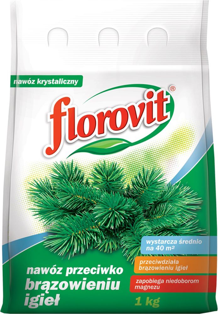 фото Удобрение Florovit, гранулированное, против побурения хвои, 1кг