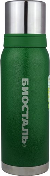 фото Термос Biostal "Охота", с 2 чашками, цвет: зеленый, 1,2 л