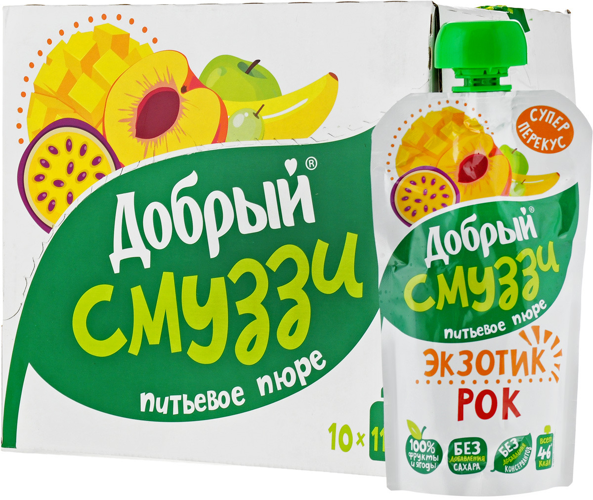 Пюре-смузи Добрый Экзотик рок, 10 шт по 110 мл — купить в интернет ...
