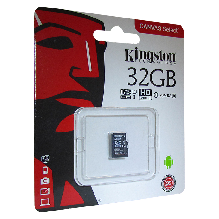 фото Карта памяти Kingston Canvas Select 32GB, SDCS/32GBSP