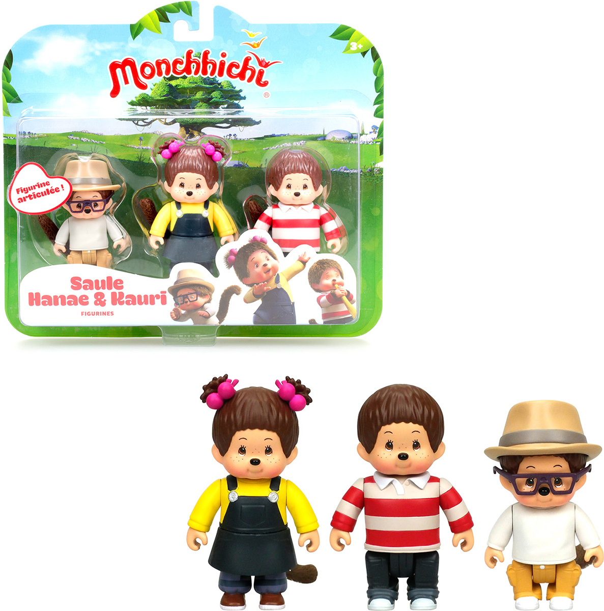 фото Фигурки Monchhichi "Каури, Ханна, Вилли", 3 в 1