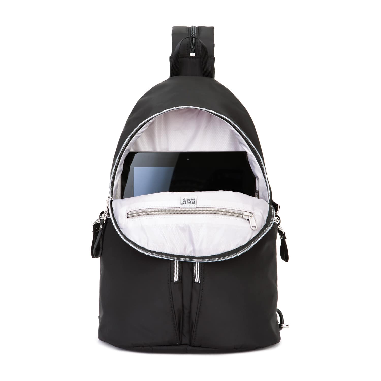 фото Женский рюкзак антивор Pacsafe Stylesafe sling backpack, цвет: черный, 6 л