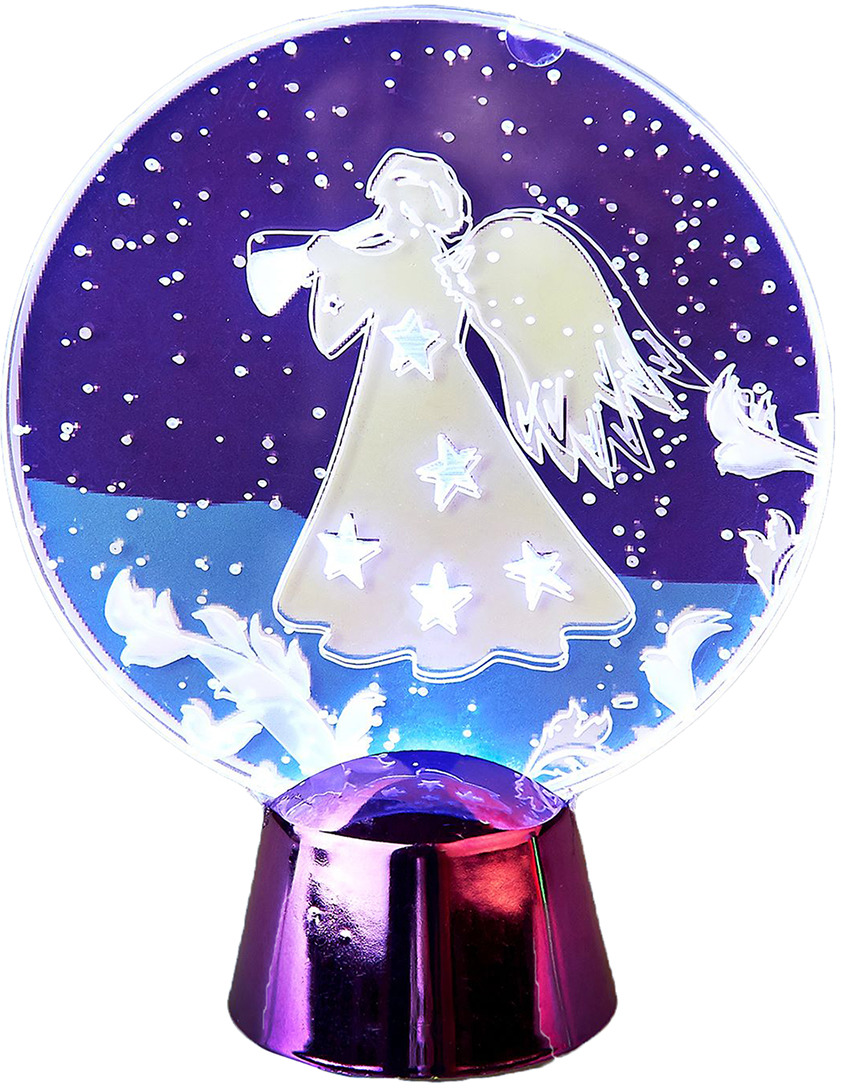 фото Подставка с динамикой Luazon Lighting "Ангел", цвет: белый, 2 LED, 11,5 см