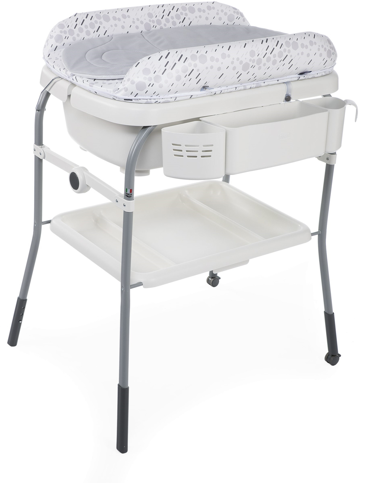 фото Пеленальный стол Chicco Cuddle&Bubble, цвет: белый, серый