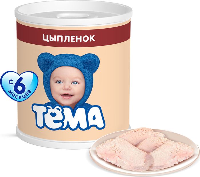 фото Пюре Тема цыпленок, 100 г Тёма