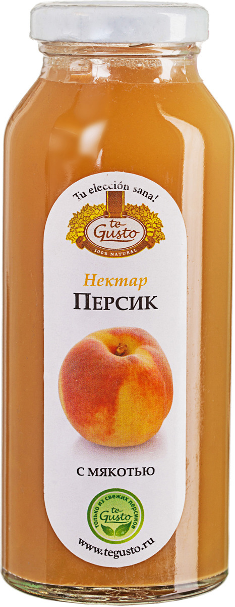 фото Персиковый нектар с мякотью te Gusto, 0,25 л