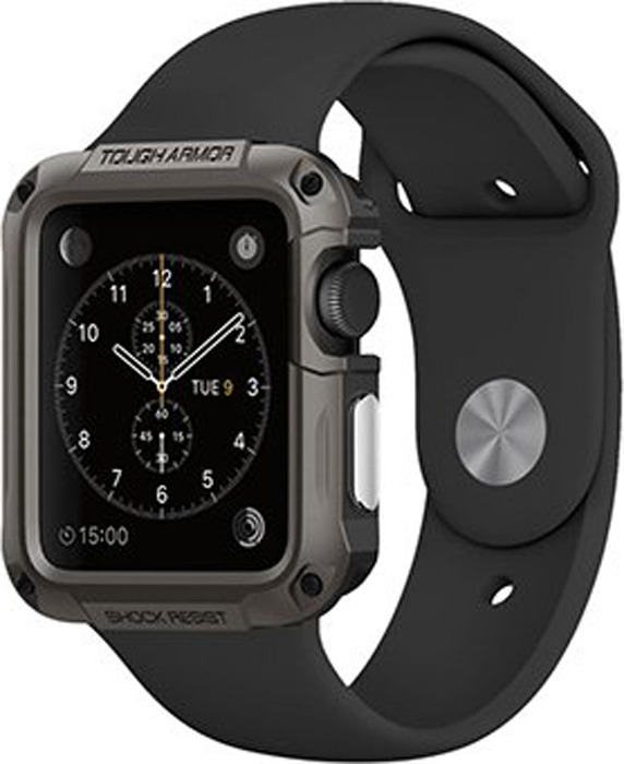 фото Чехол для смарт-часов Spigen Tough Armor для Apple Watch 1/2 (42 мм), темно-серый