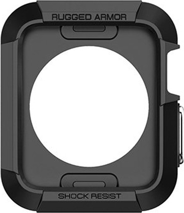 фото Чехол для смарт-часов Spigen Rugged Armor для Apple Watch 3/2/1 (42 мм), черный