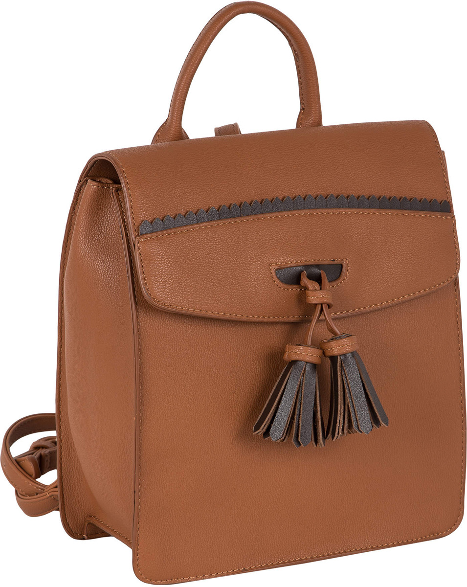 фото Сумка-рюкзак женская Pola, цвет: коричневый. 74551