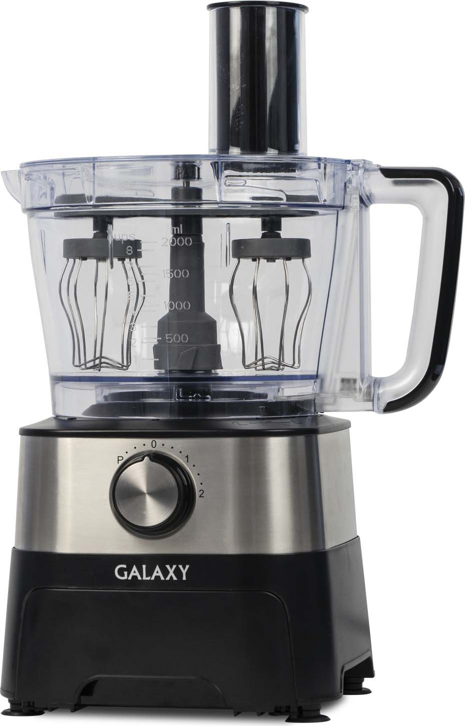 Кухонный комбайн Galaxy GL 2300, цвет: черный, серебристый